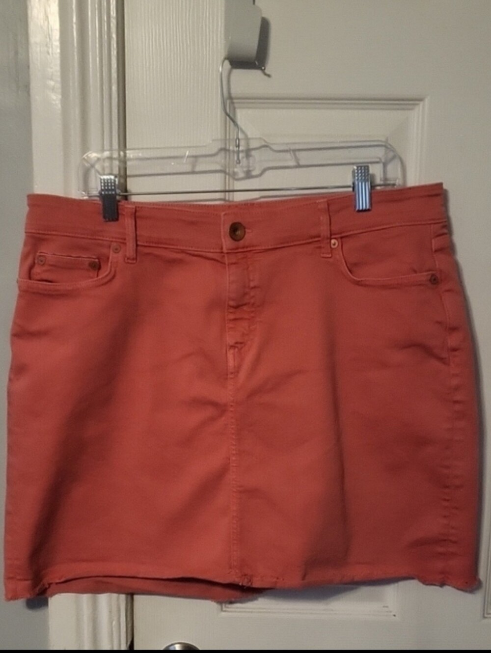 Vineyard Vines Raw Hem Coral Skirt